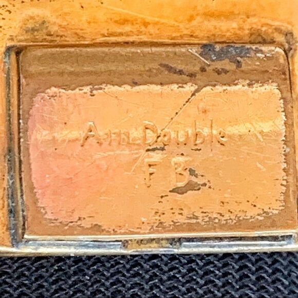 Art Deco Antique bracelet Am Double gold black design safety chain elegant - Picture 3 of 9